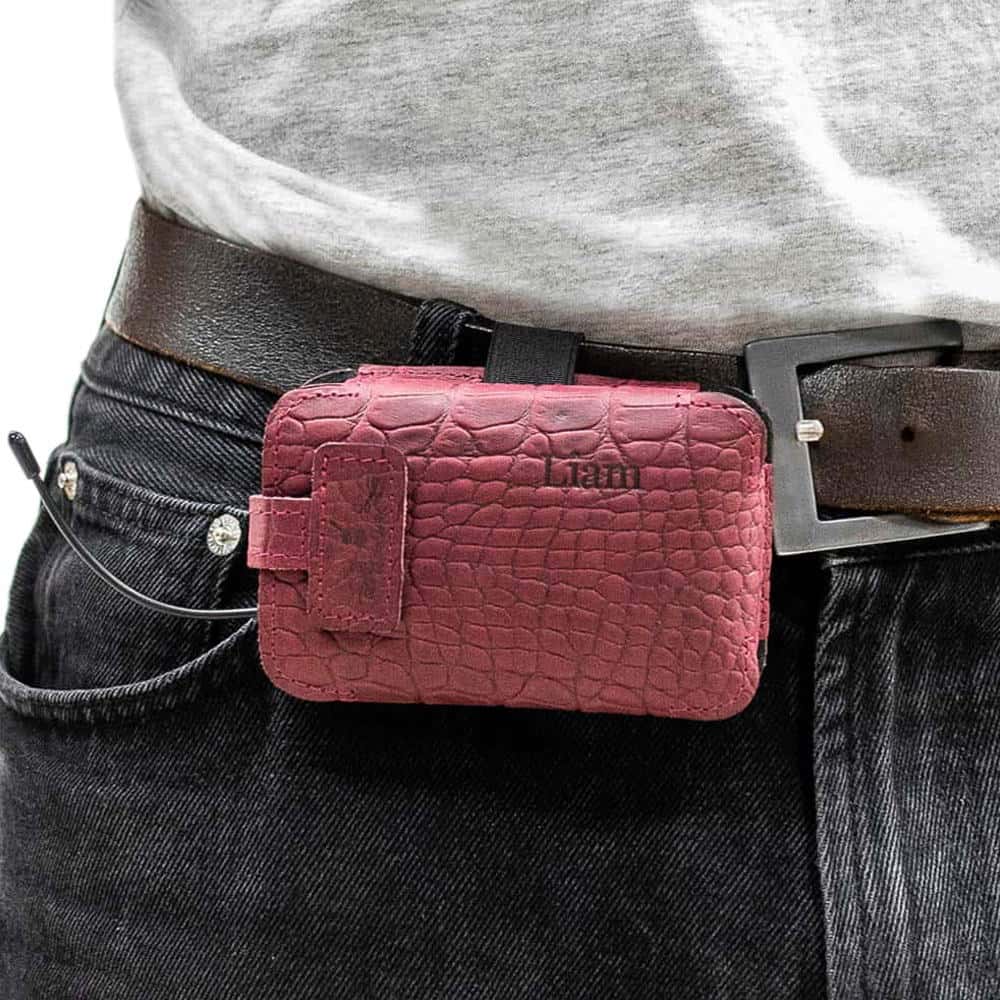 Wireless Bodypack Transmitter Pouch | Reptile Leather