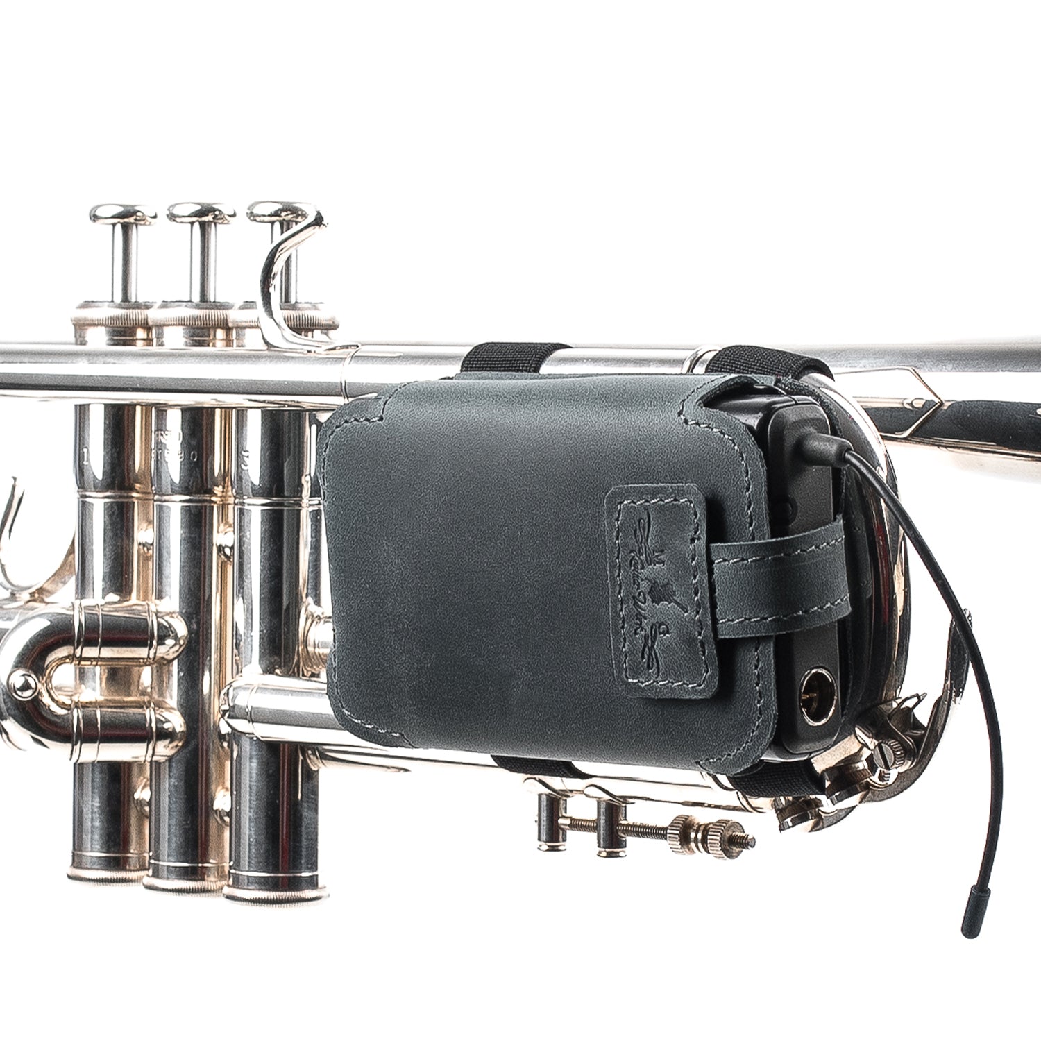 Trumpet Microphone Holder | Crazy Horse Leather