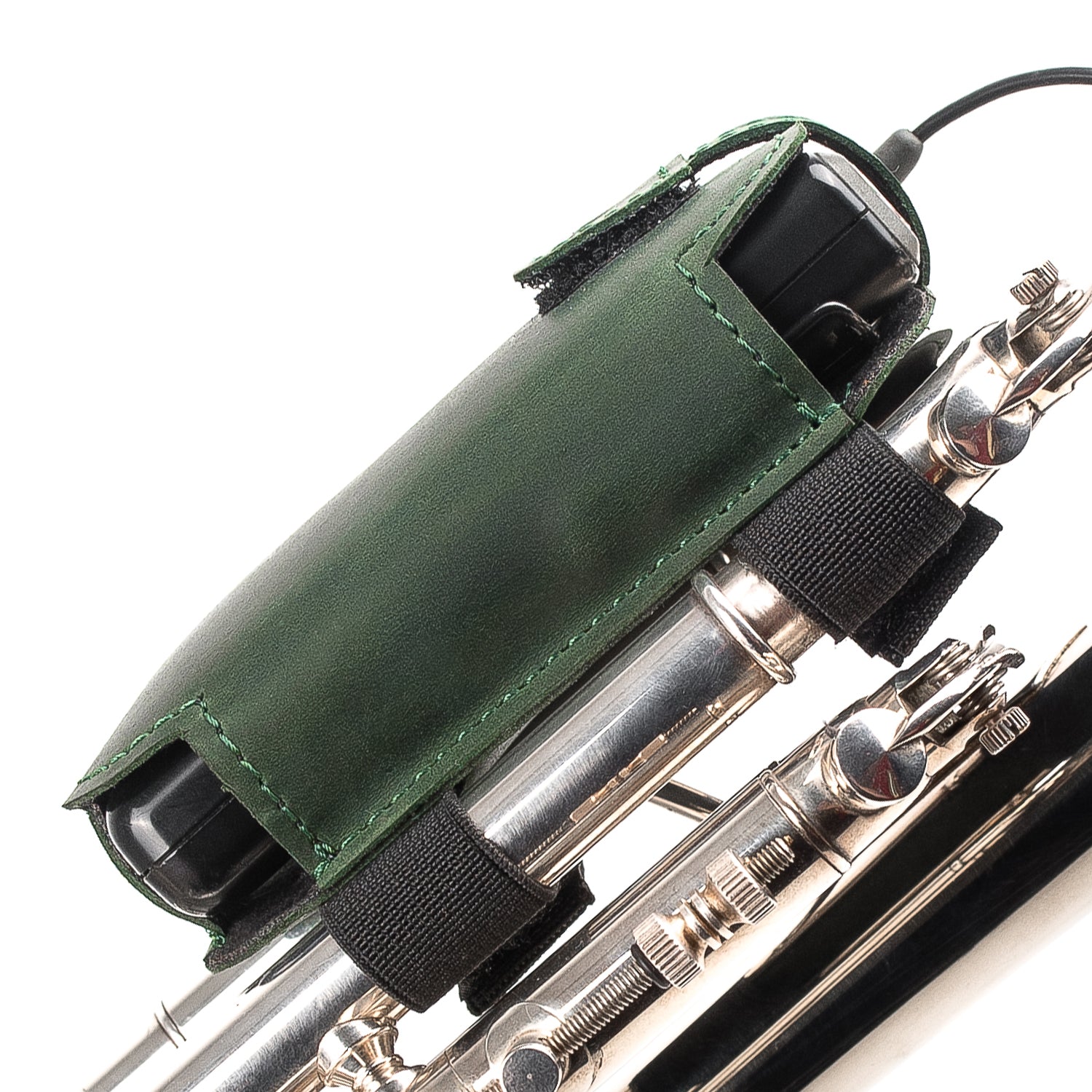 Trumpet Microphone Holder | Crazy Horse Leather