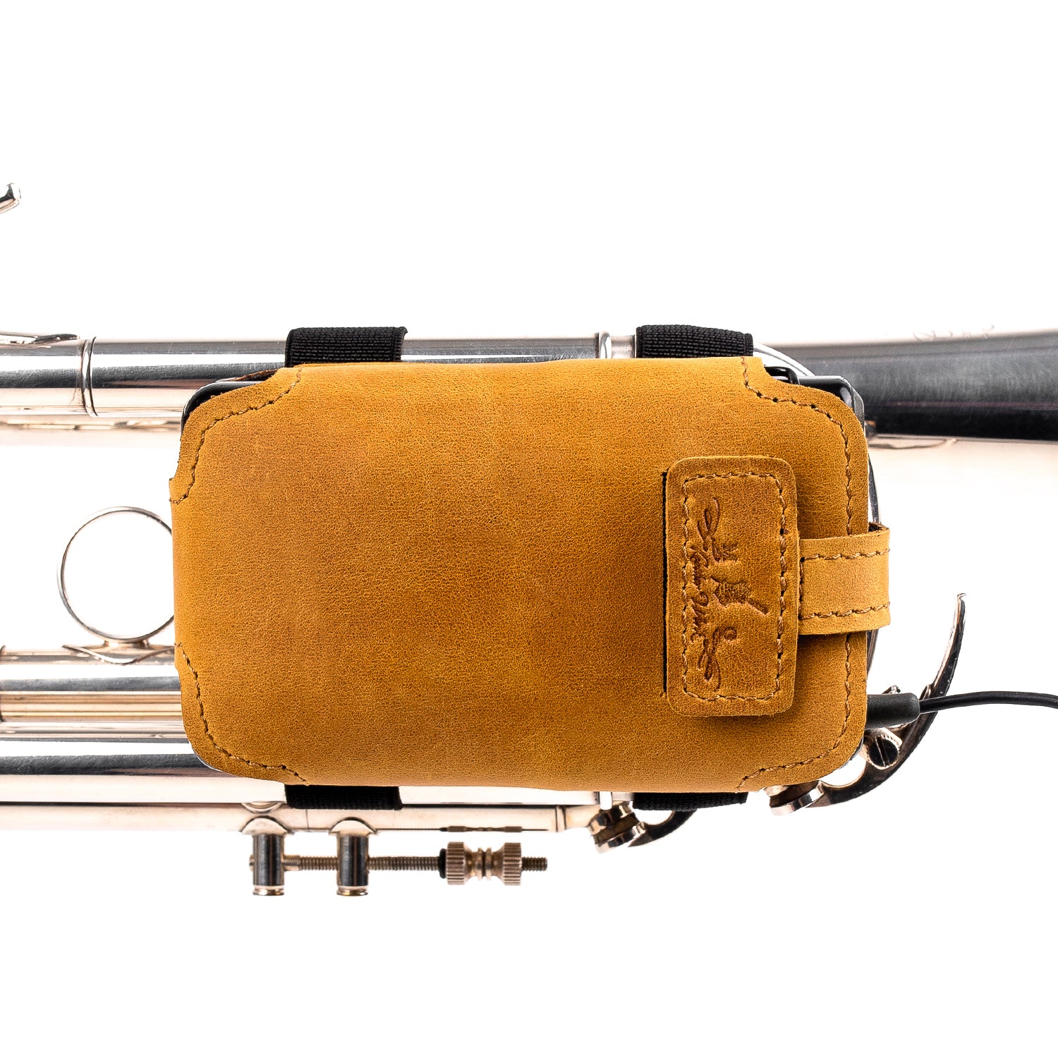 Trumpet Microphone Holder | Crazy Horse Leather
