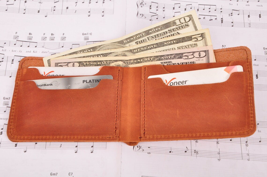 Leather Wallet Print of a Famous Jazz Bassist