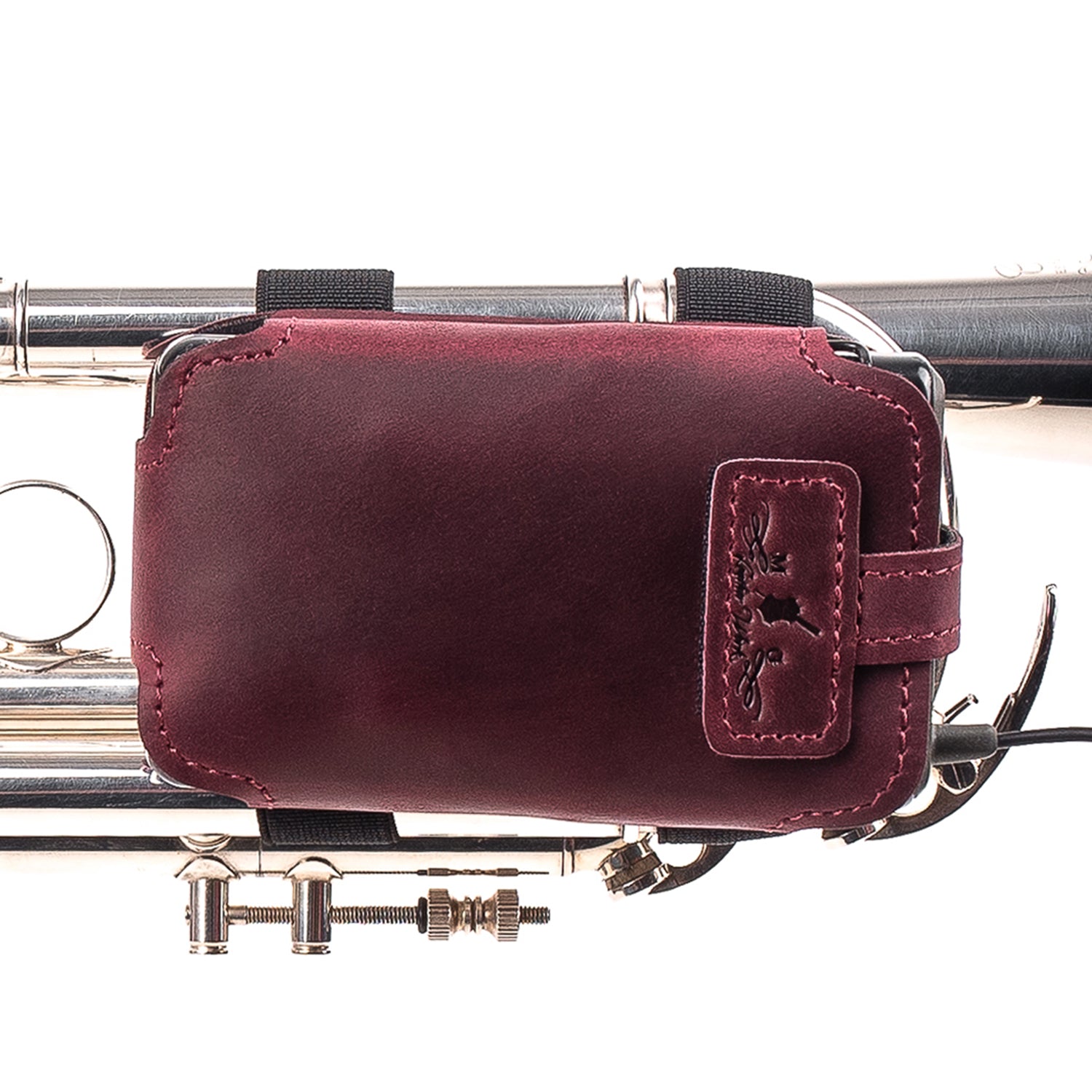 Trumpet Microphone Holder | Crazy Horse Leather