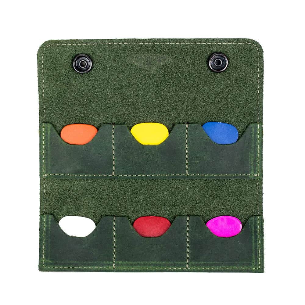 Open front green pick case