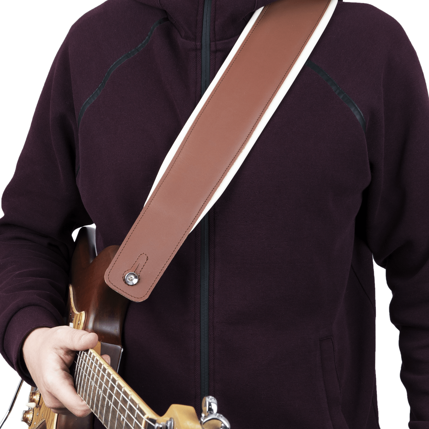 Padded Two-tone Leather Guitar Strap