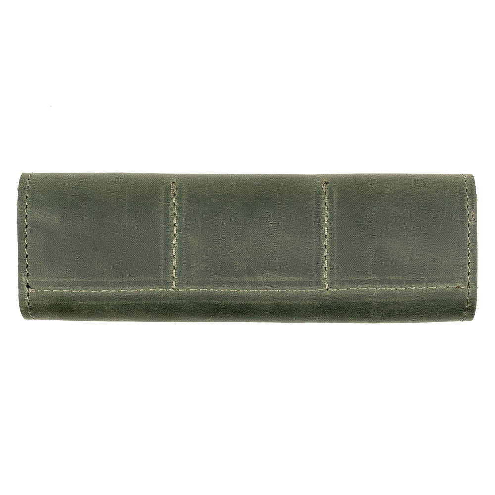 Green guitar pick holder back side