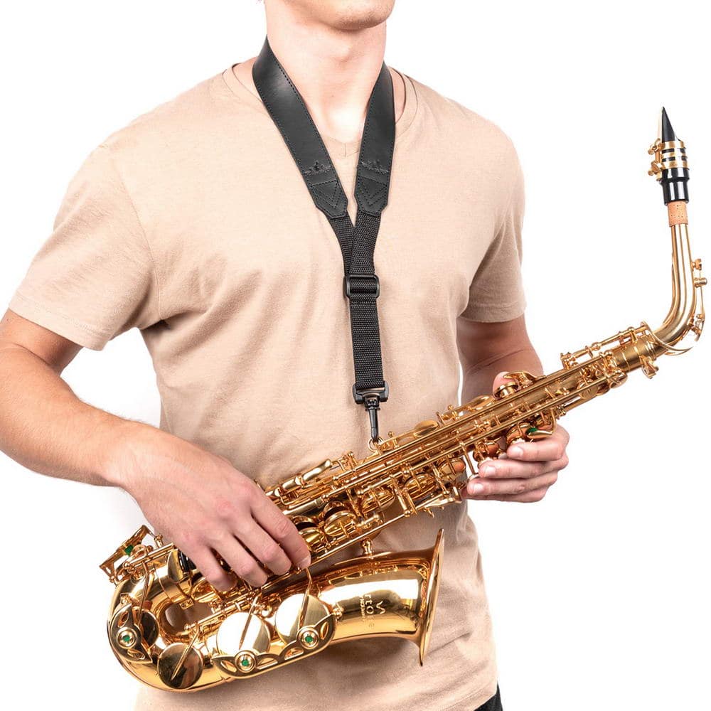 Alto, Tenor, and Soprano Saxophone Neck Strap | Crazy Horse Leather