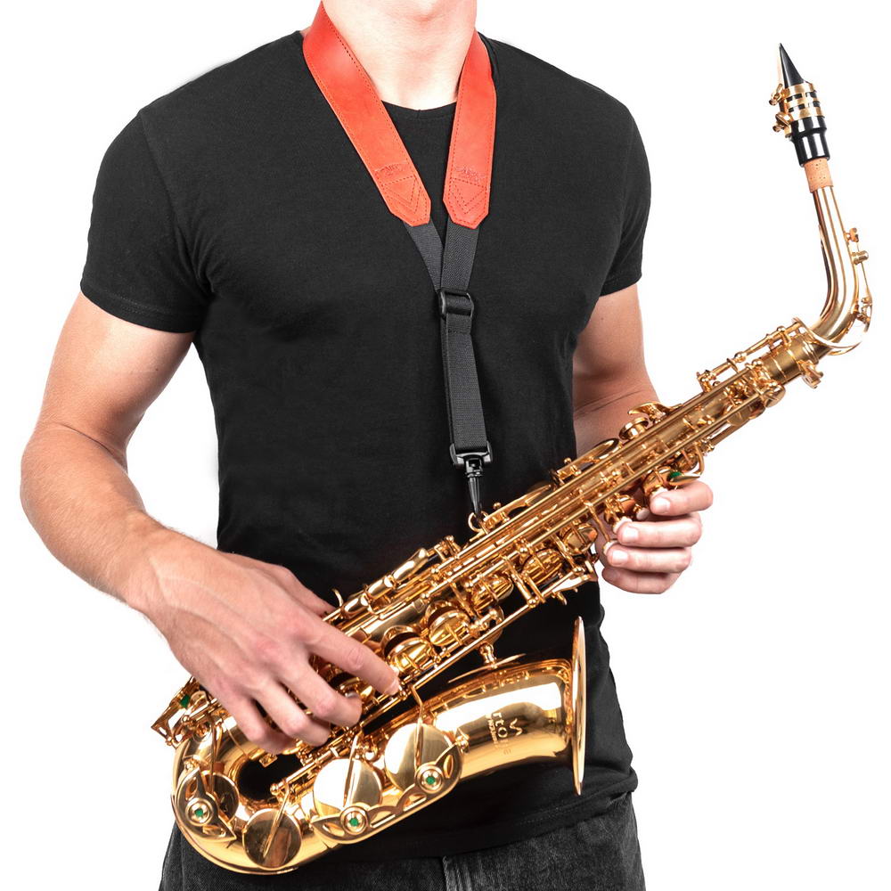 Alto, Tenor, and Soprano Saxophone Neck Strap | Crazy Horse Leather