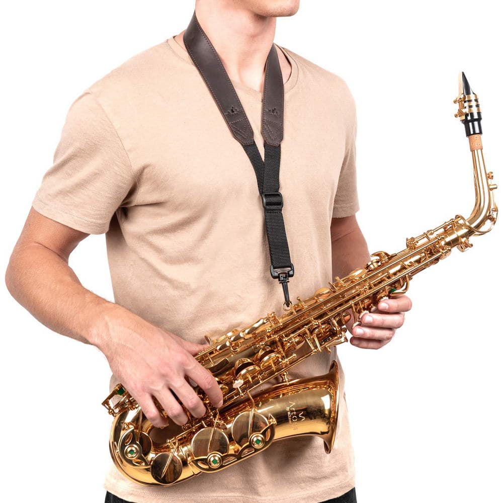 Alto, Tenor, and Soprano Saxophone Neck Strap | Crazy Horse Leather