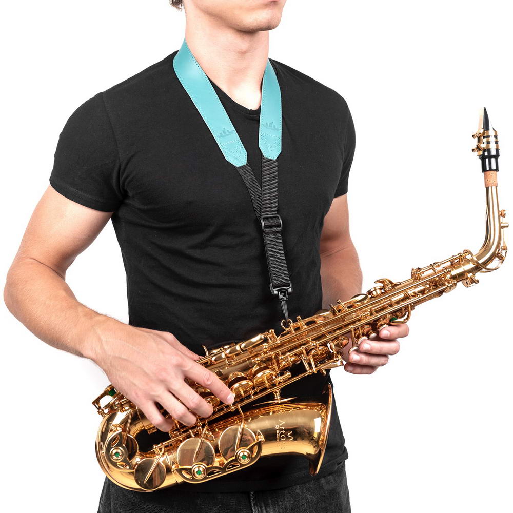Alto, Tenor, and Soprano Saxophone Neck Strap | Crazy Horse Leather