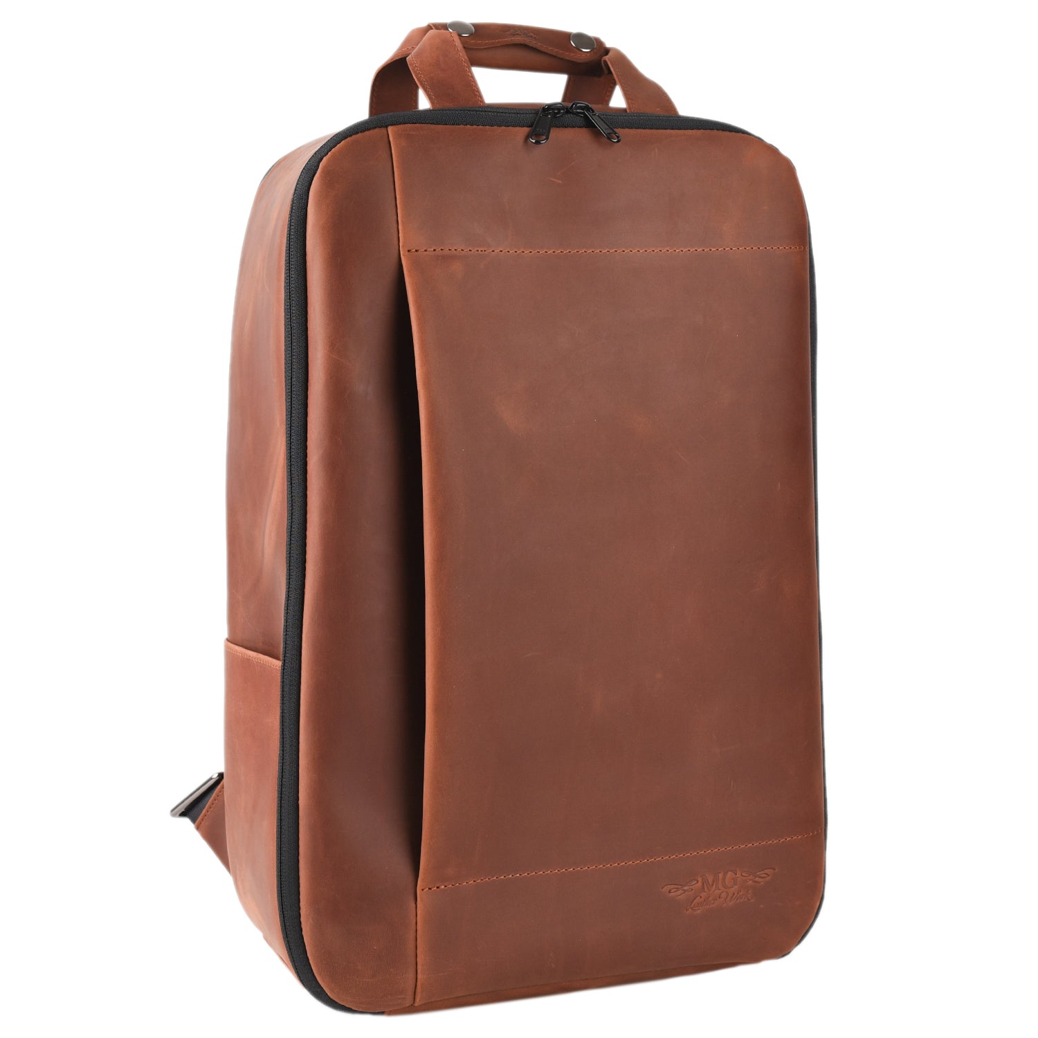 Set 2 in 1 Flute Backpack and Leather Wallet with Flute Embossing