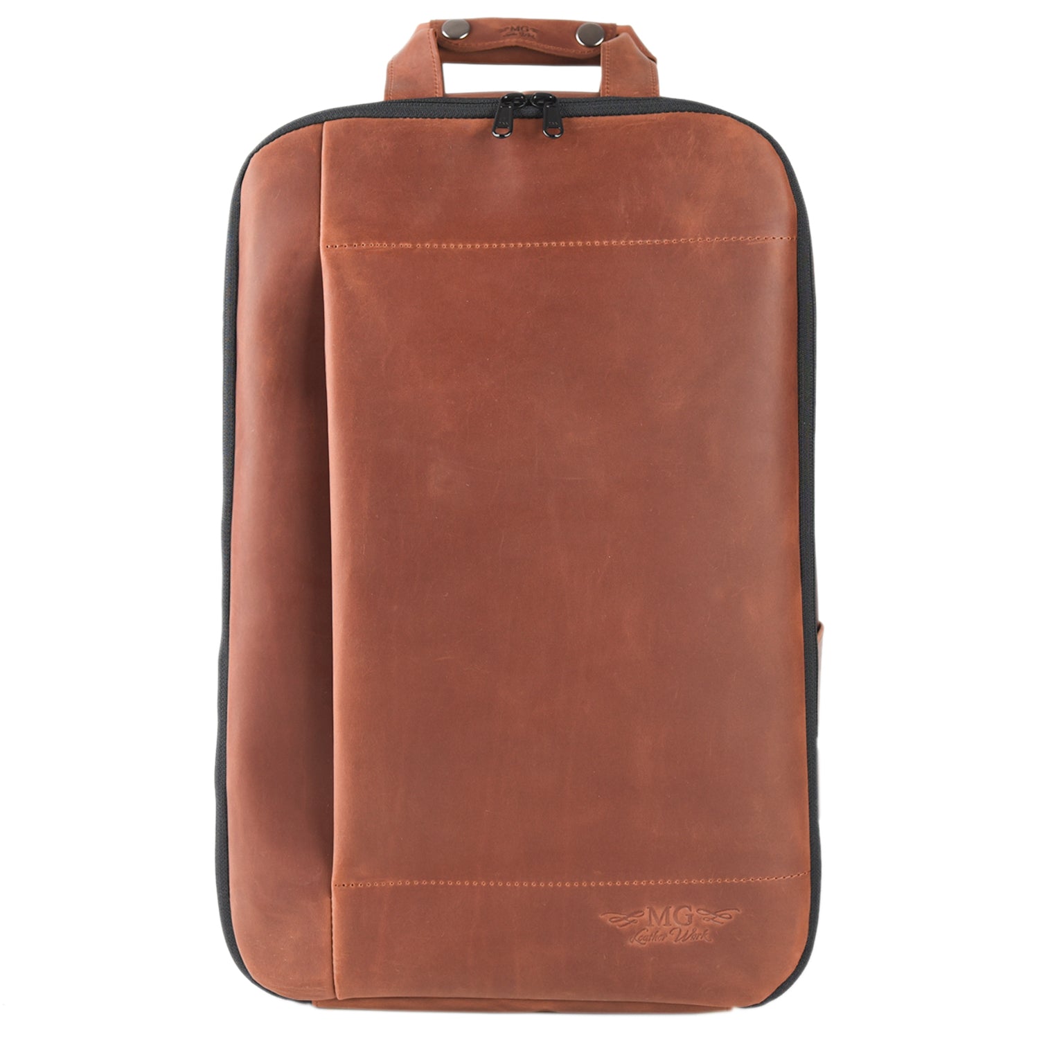 Set 2 in 1 Flute Backpack and Leather Wallet with Flute Embossing