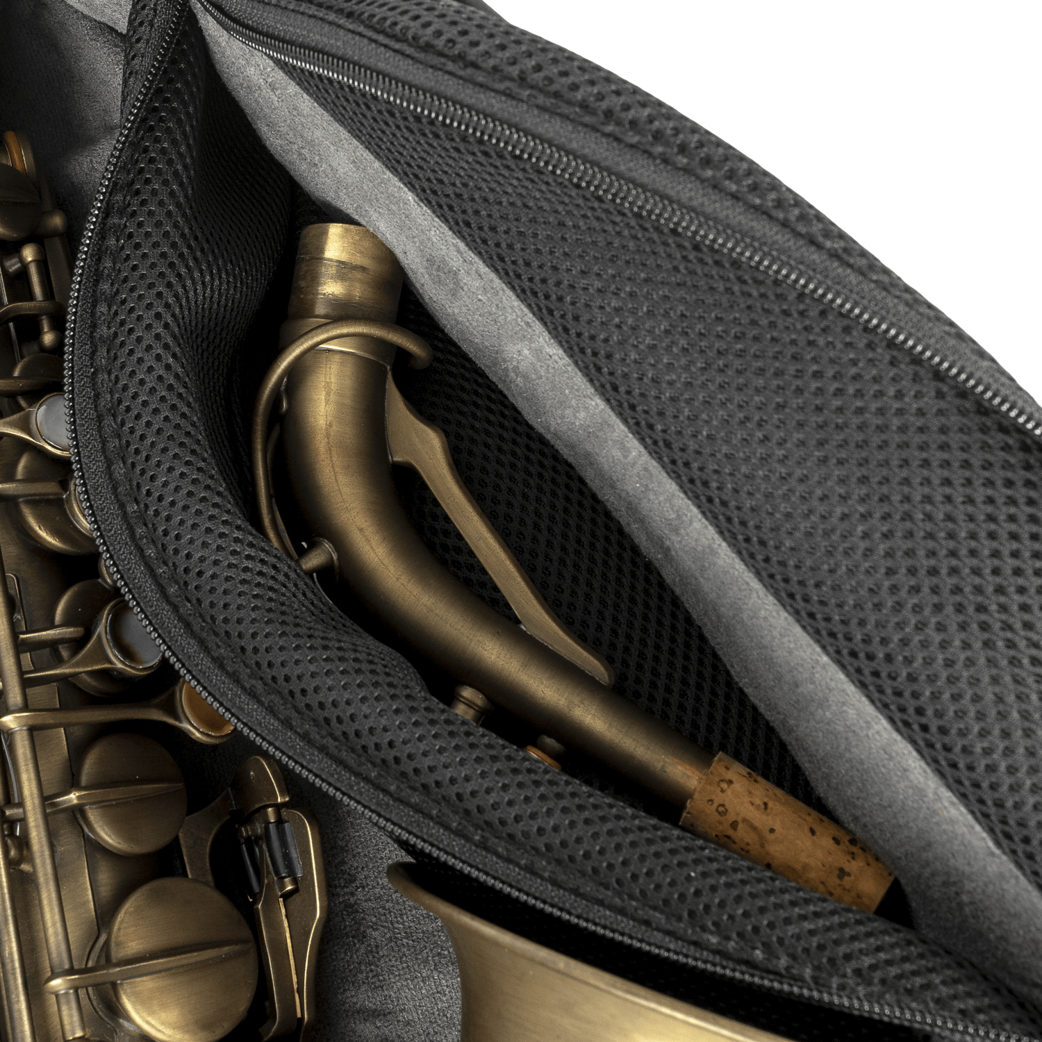 Set 3 in 1 Alto Saxophone Gig Bag, Saxophone Neck Pouch and Neck Strap