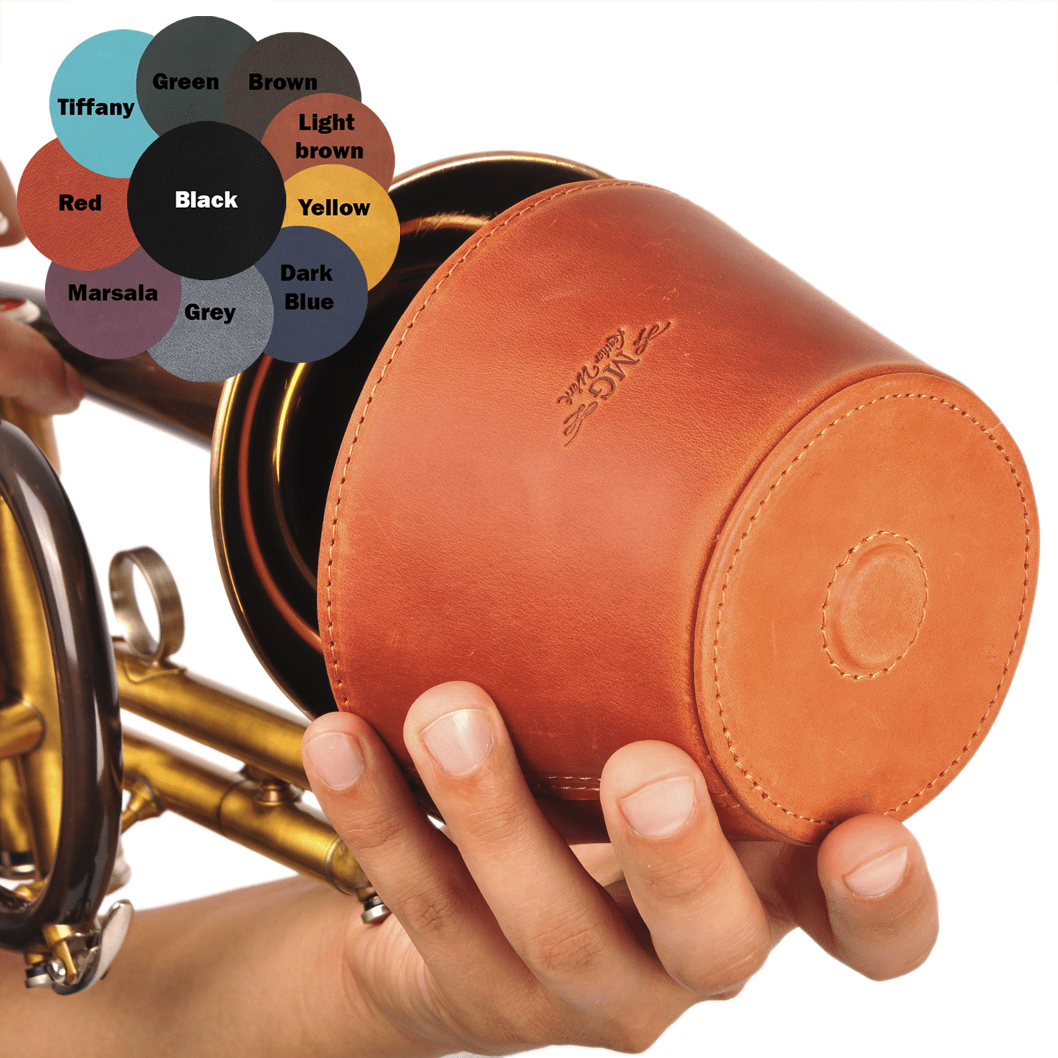 Set 3 in 1 Trumpet Double/Triple Gig Bag, Pouch for 4 or 7 mouthpieces and Trumpet Magnetic Plunger Mute