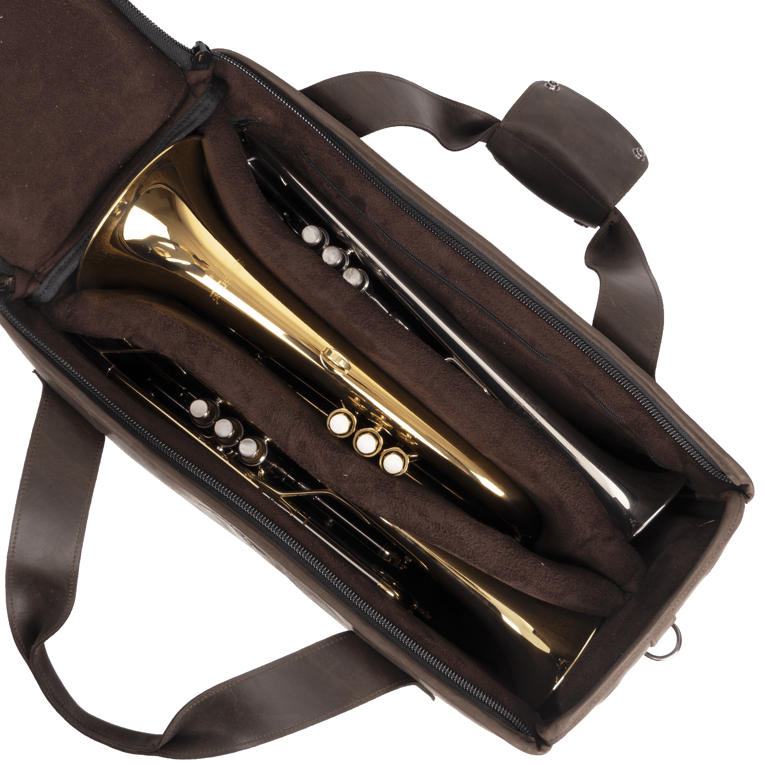 Triple or Double Trumpet/Flugelhorn Gig Bag in Crazy Horse Leather