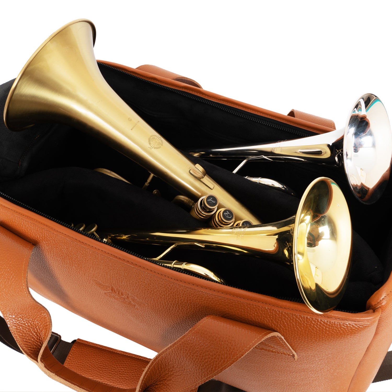 Triple or Double Trumpet/Flugelhorn Gig Bag in Flotar Leather