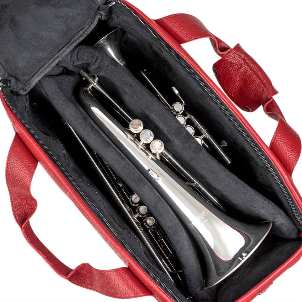 Triple or Double Trumpet/Flugelhorn Gig Bag in Flotar Leather
