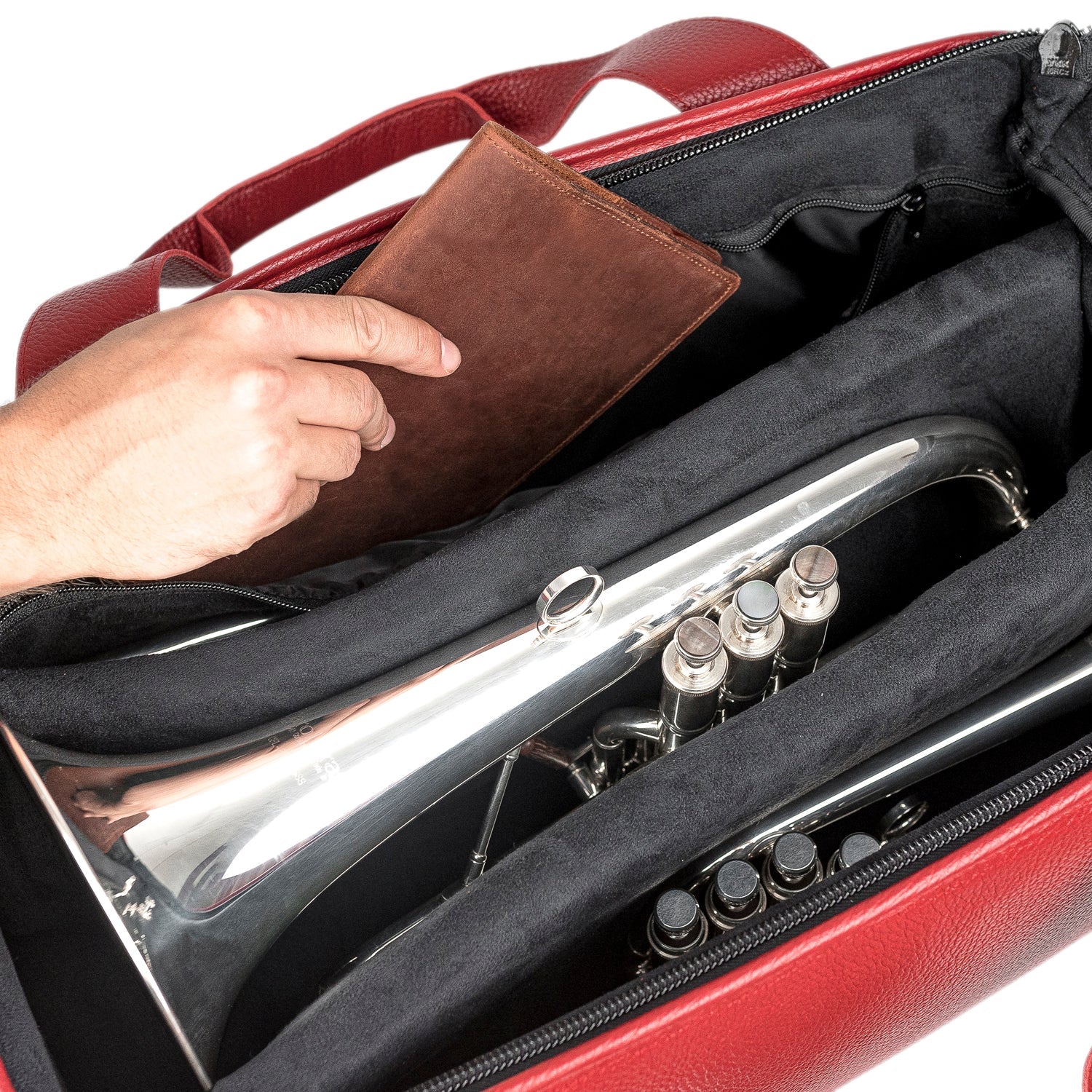 Triple or Double Trumpet/Flugelhorn Gig Bag in Flotar Leather