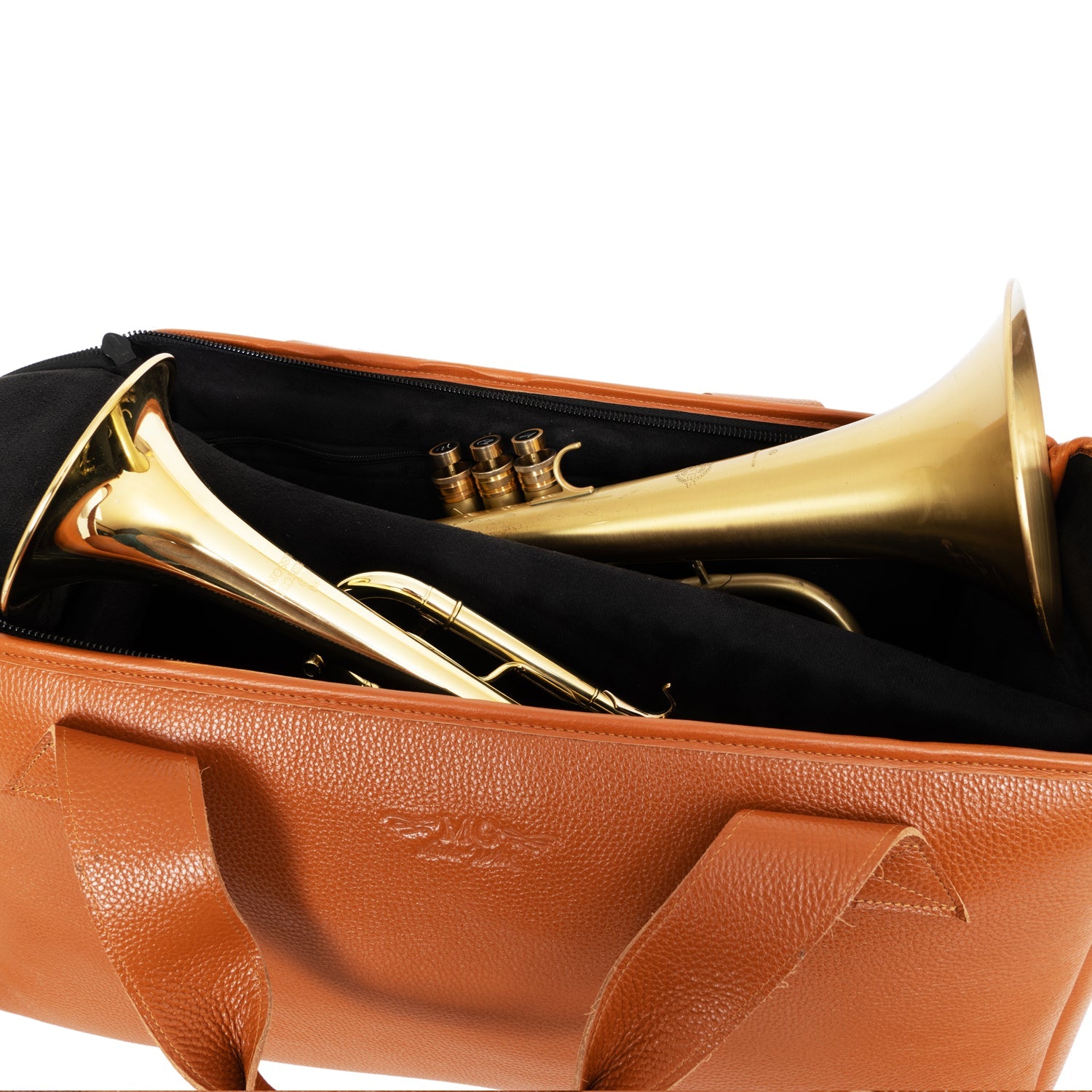 Triple or Double Trumpet/Flugelhorn Gig Bag in Flotar Leather
