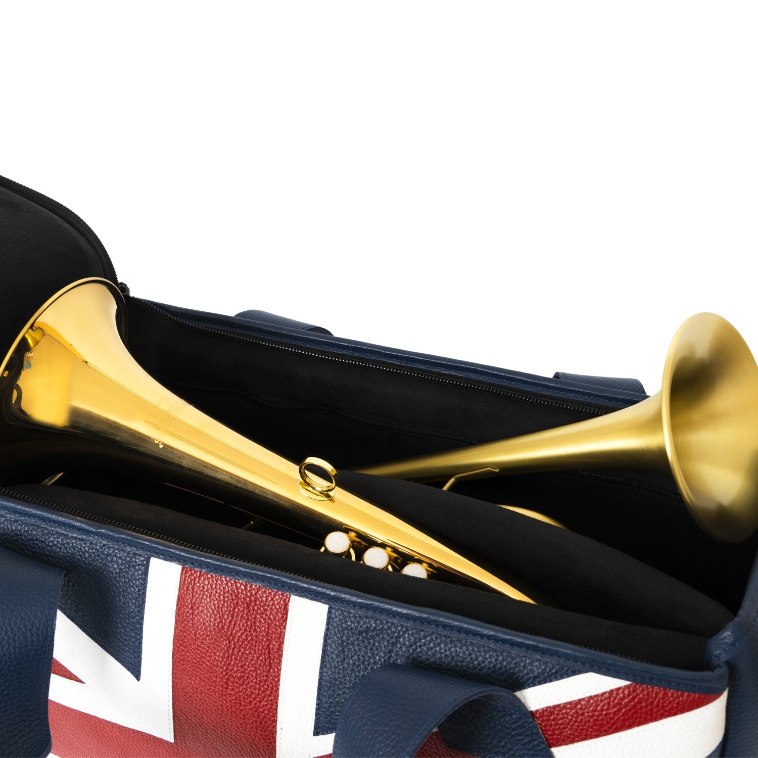 Triple or Double Trumpet/Flugelhorn Gig Bag with UK flag in Flotar Leather