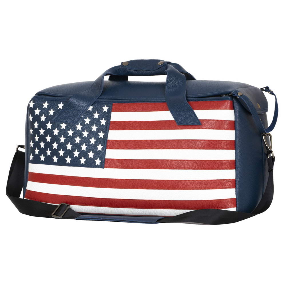 Triple or Double Trumpet/Flugelhorn Gig Bag with US flag in Flotar Leather