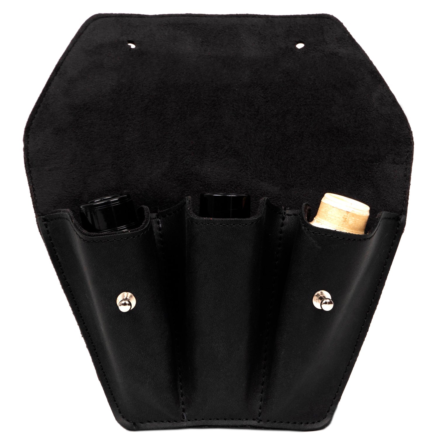 Triple Saxophone Mouthpiece Pouch Crazy Horse Leather