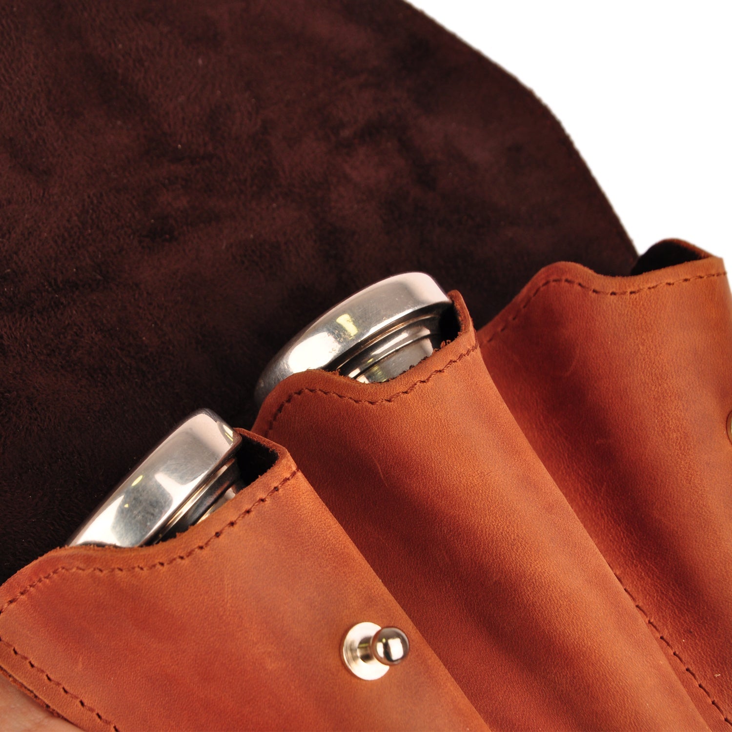 Triple Trombone/Euphonium Mouthpiece Pouch Crazy Horse Leather