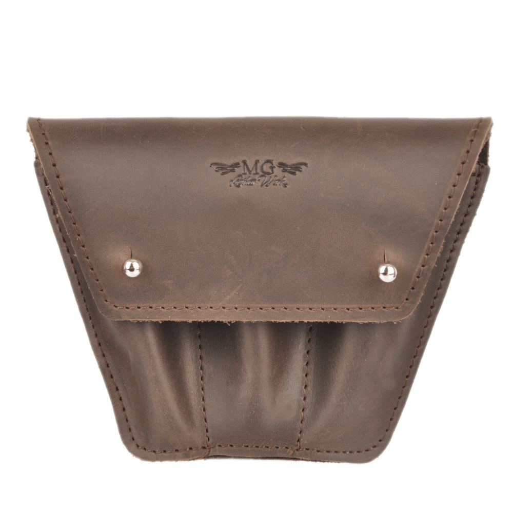 Triple Trumpet Mouthpiece Pouch Crazy Horse Leather