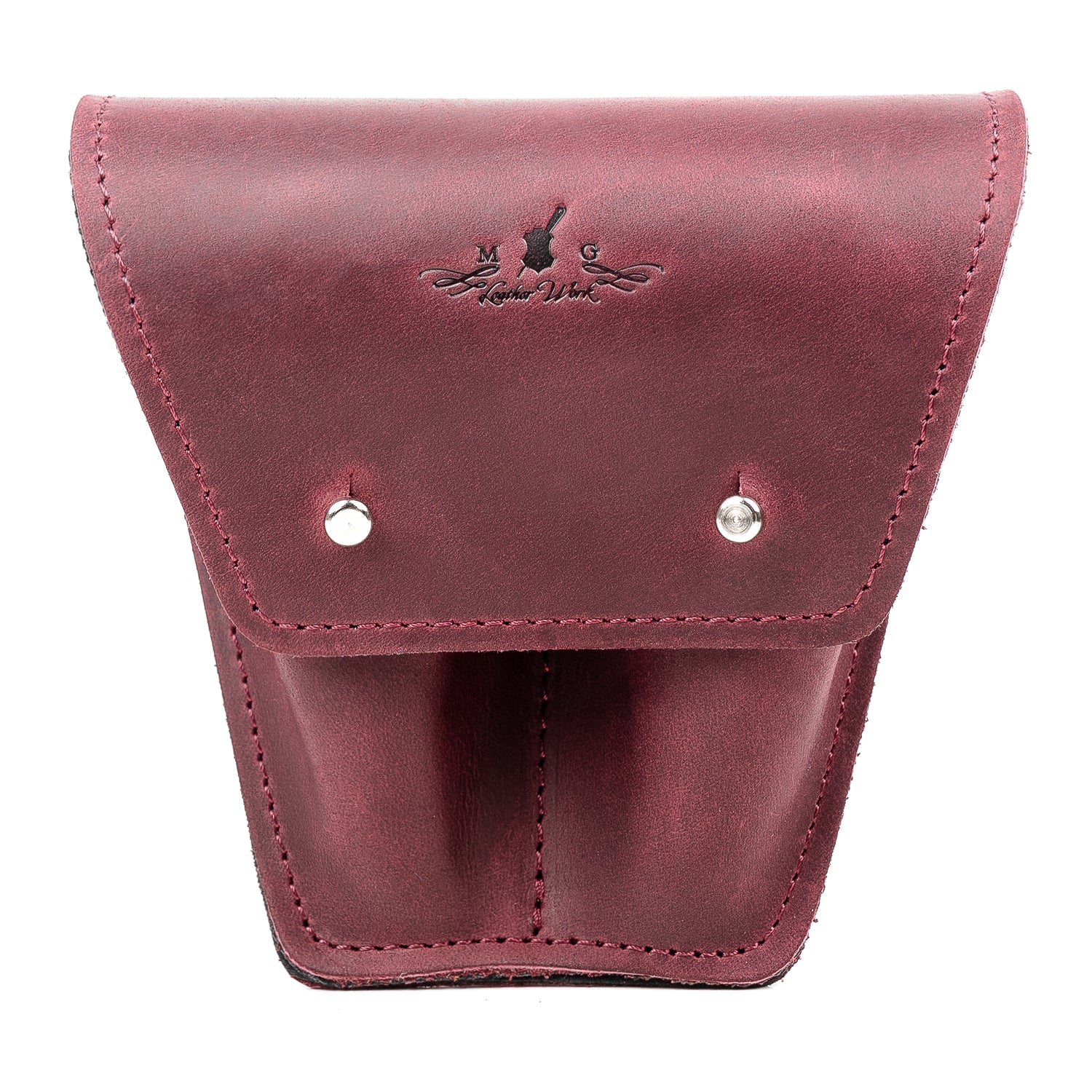 Double Trombone/Euphonium Mouthpiece Pouch | Crazy Horse Leather