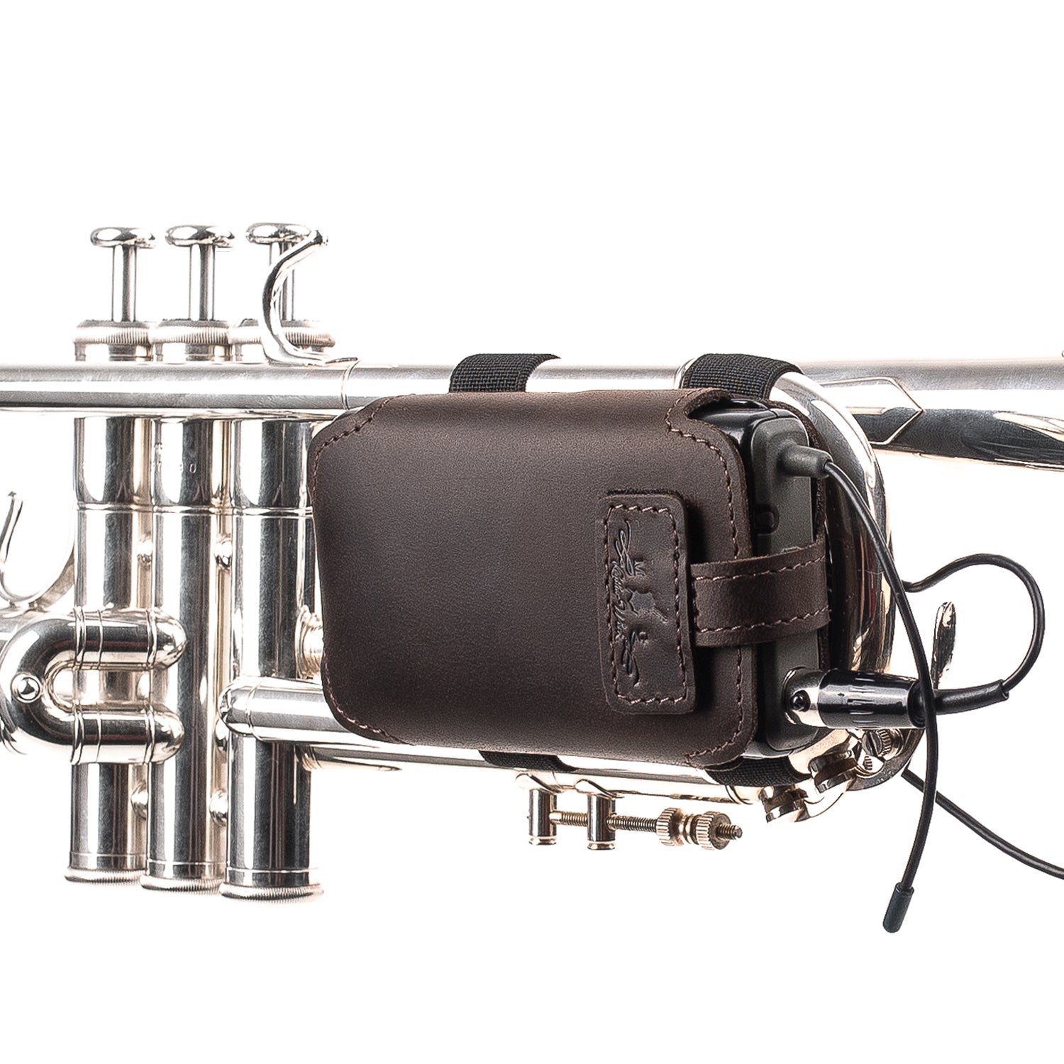 Trumpet Microphone Holder | Crazy Horse Leather