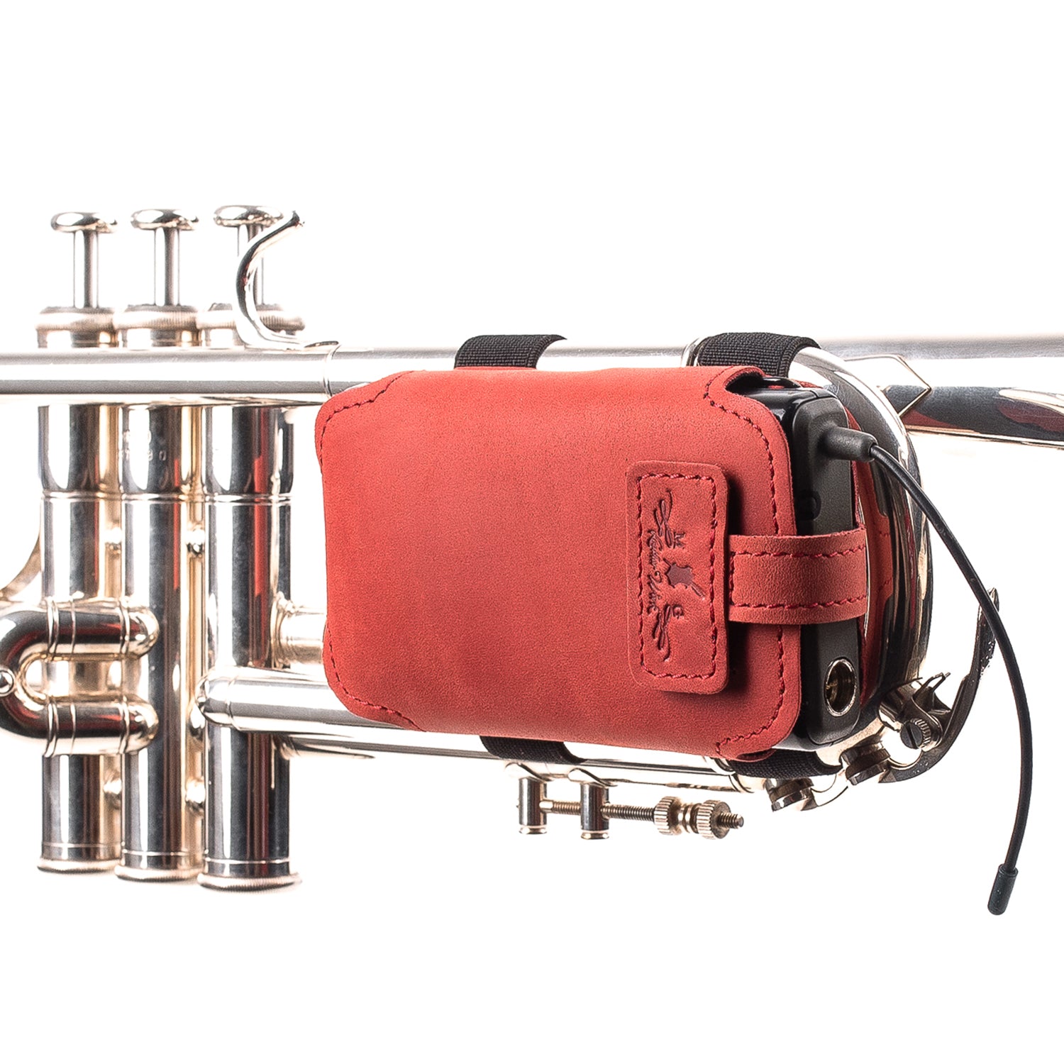Trumpet Microphone Holder | Crazy Horse Leather