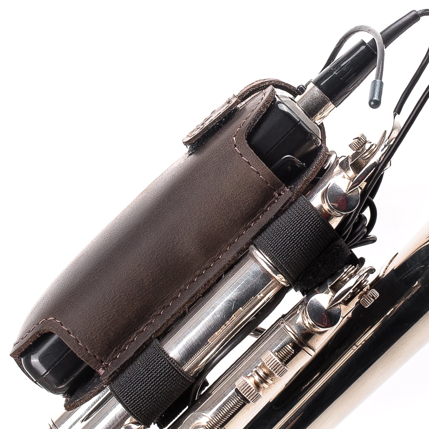 Trumpet Microphone Holder | Crazy Horse Leather