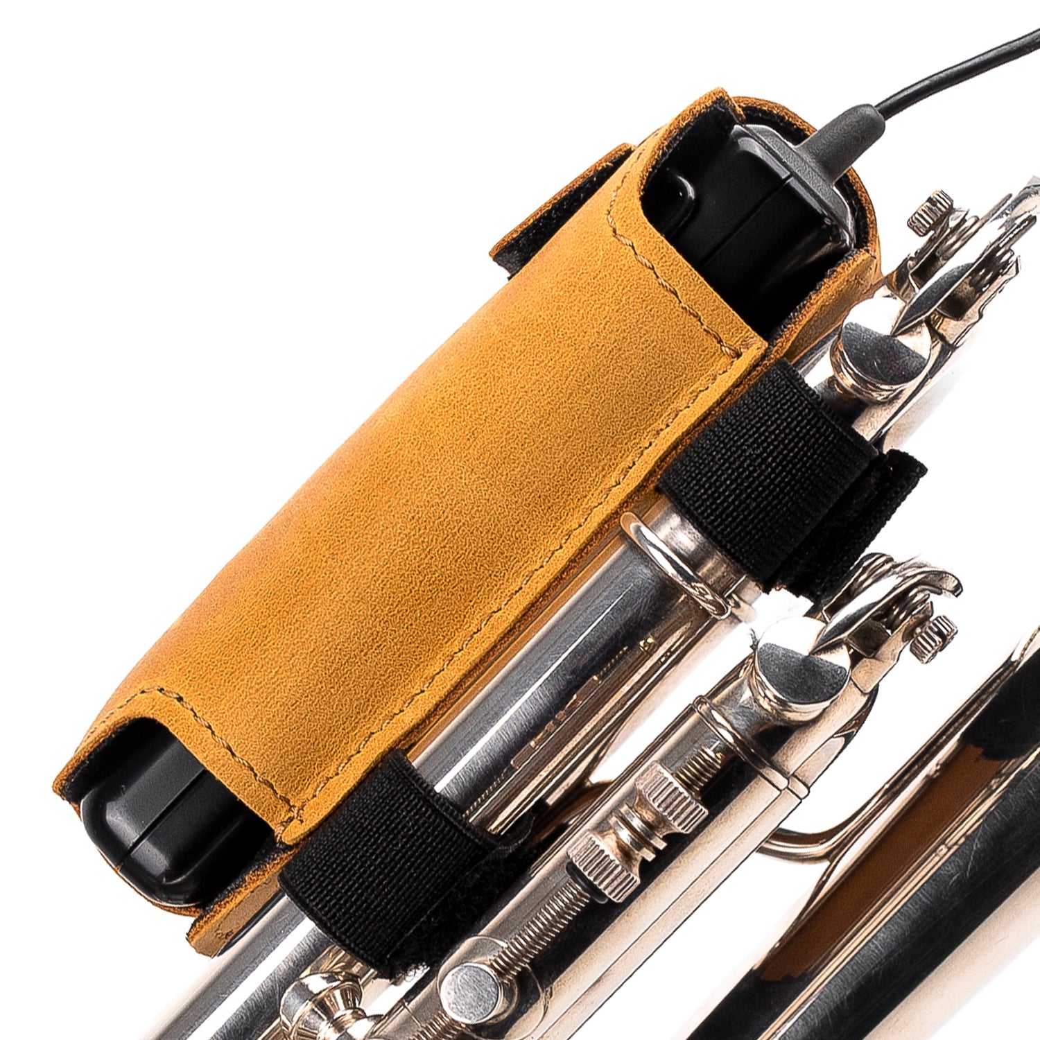 Trumpet Microphone Holder | Crazy Horse Leather