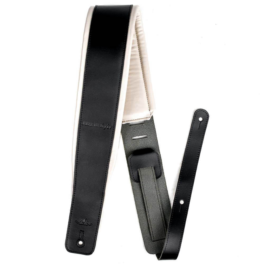 Padded Two-tone Guitar Strap | Genuine Leather