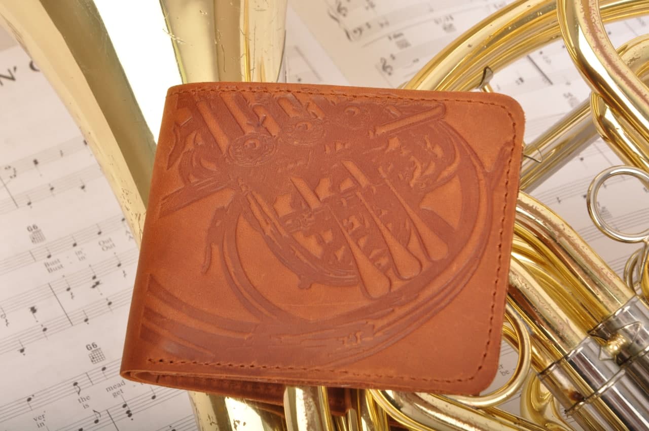 Wallet with French Horn Print