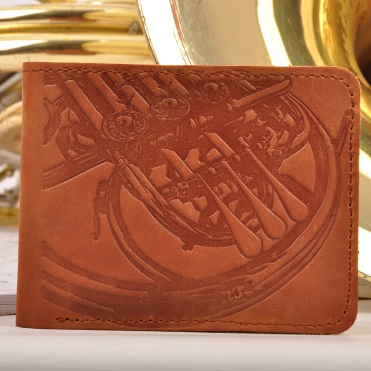 Wallet with French Horn Print