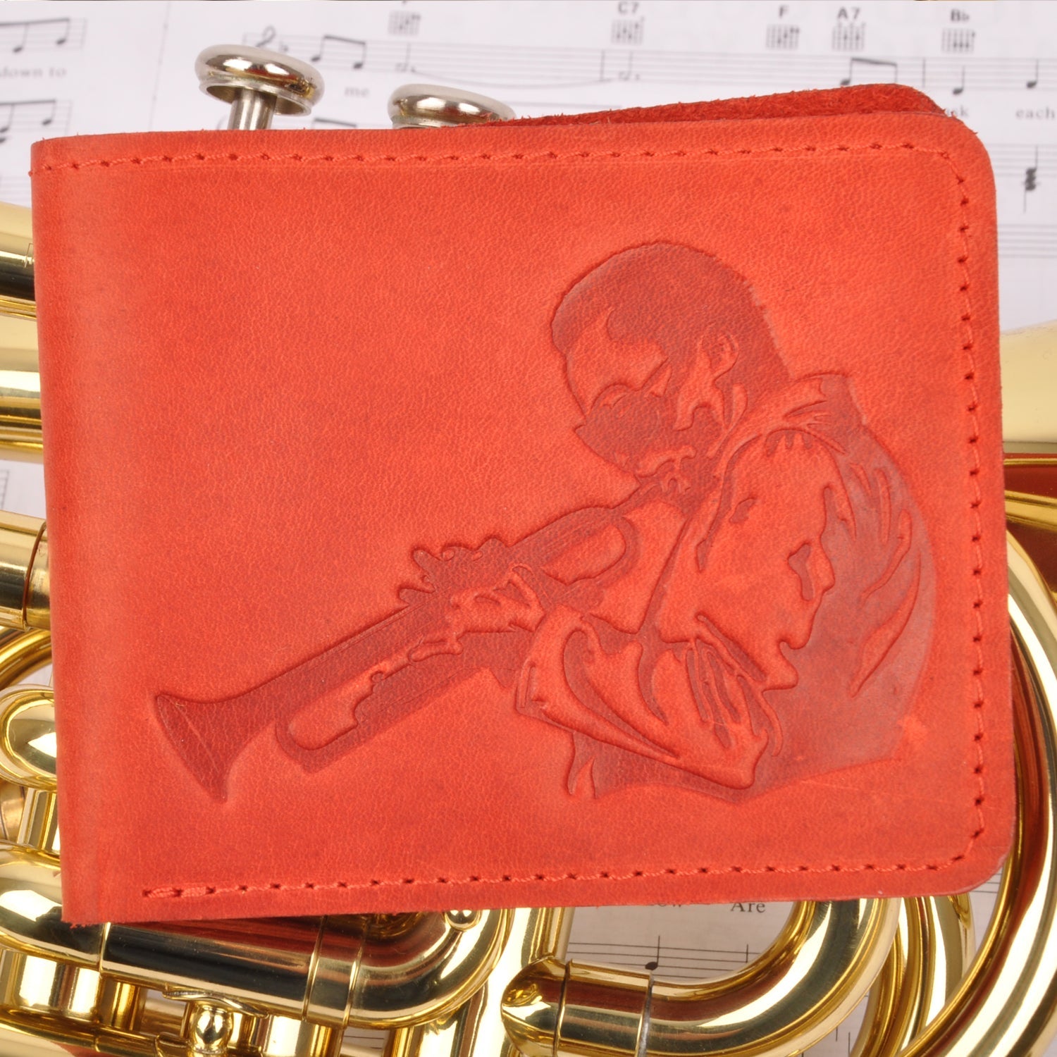 Wallet with Miles Print Great Gift for Trumpet Player