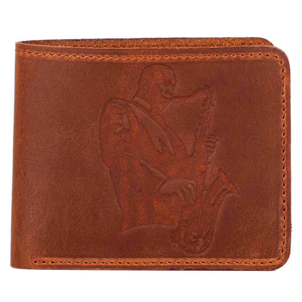 Wallet with Tenor Saxophone Player Print