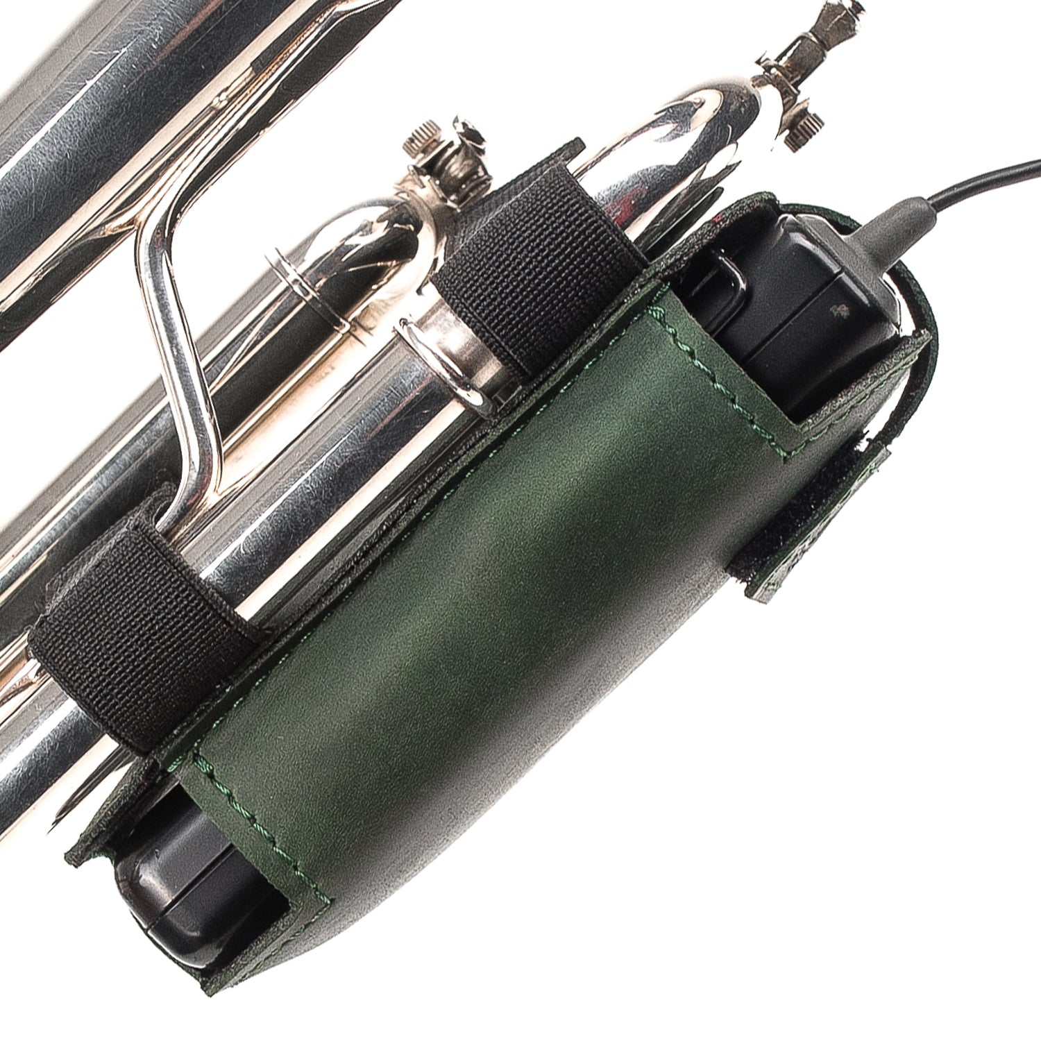 Trumpet Microphone Holder | Crazy Horse Leather