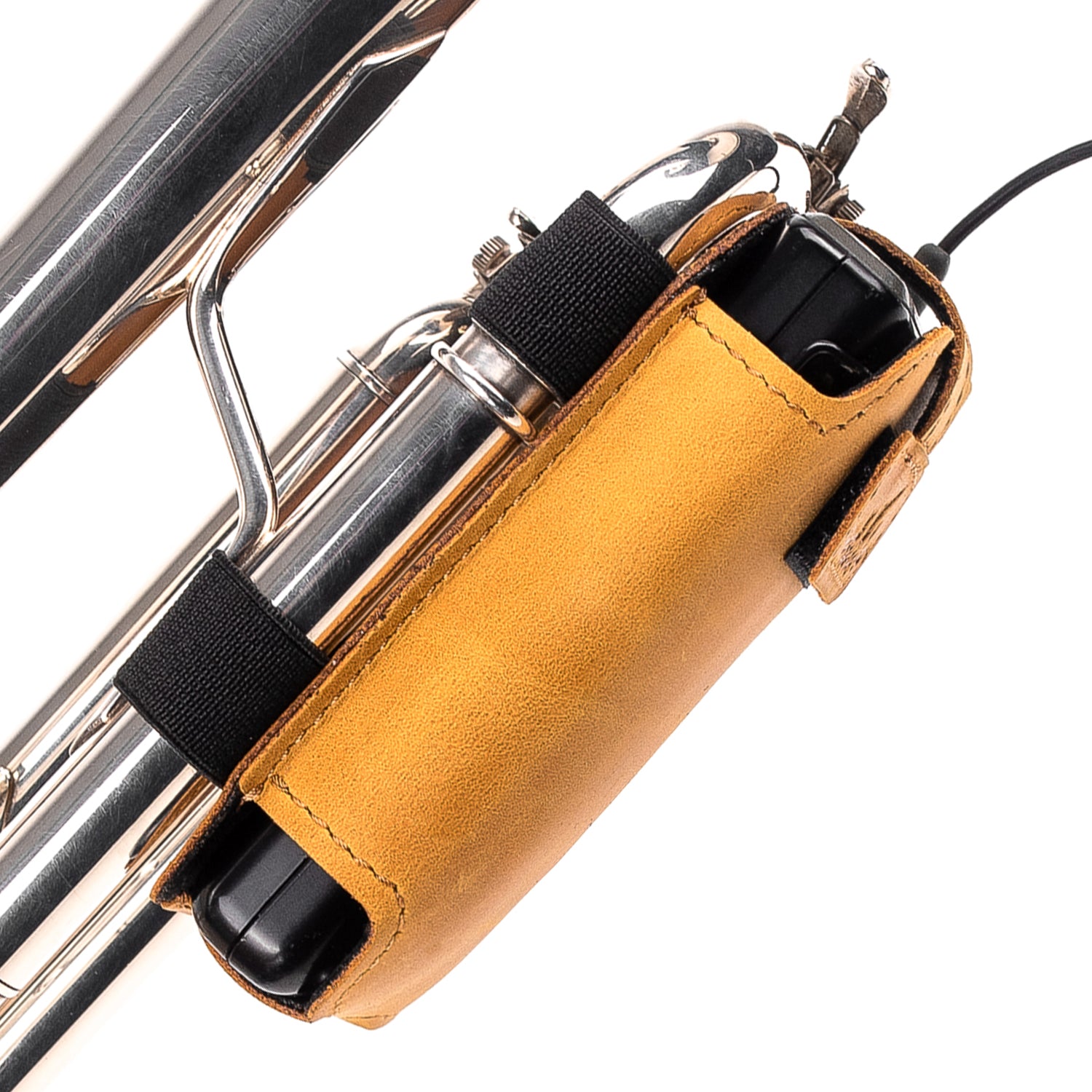 Trumpet Microphone Holder | Crazy Horse Leather