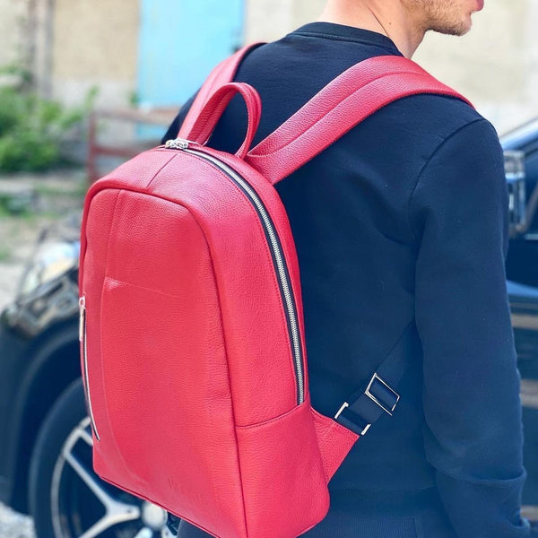 City Backpack With Padded Shoulder Straps Flotar Leather